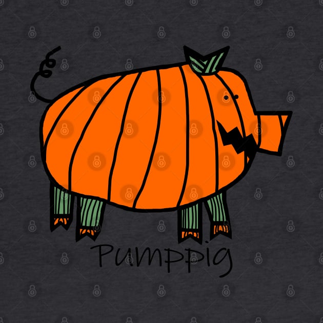 Pumpkin Pig a Halloween Horror by ellenhenryart